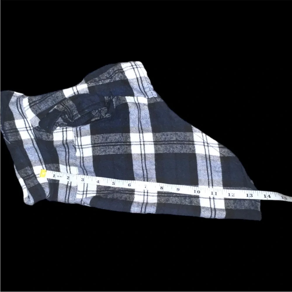 Small / Toy Breed Size XL Blue Plaid Flannel Button Down Dog / Cat Shirt